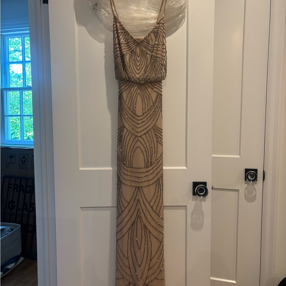 Elegant Beaded Evening Gown